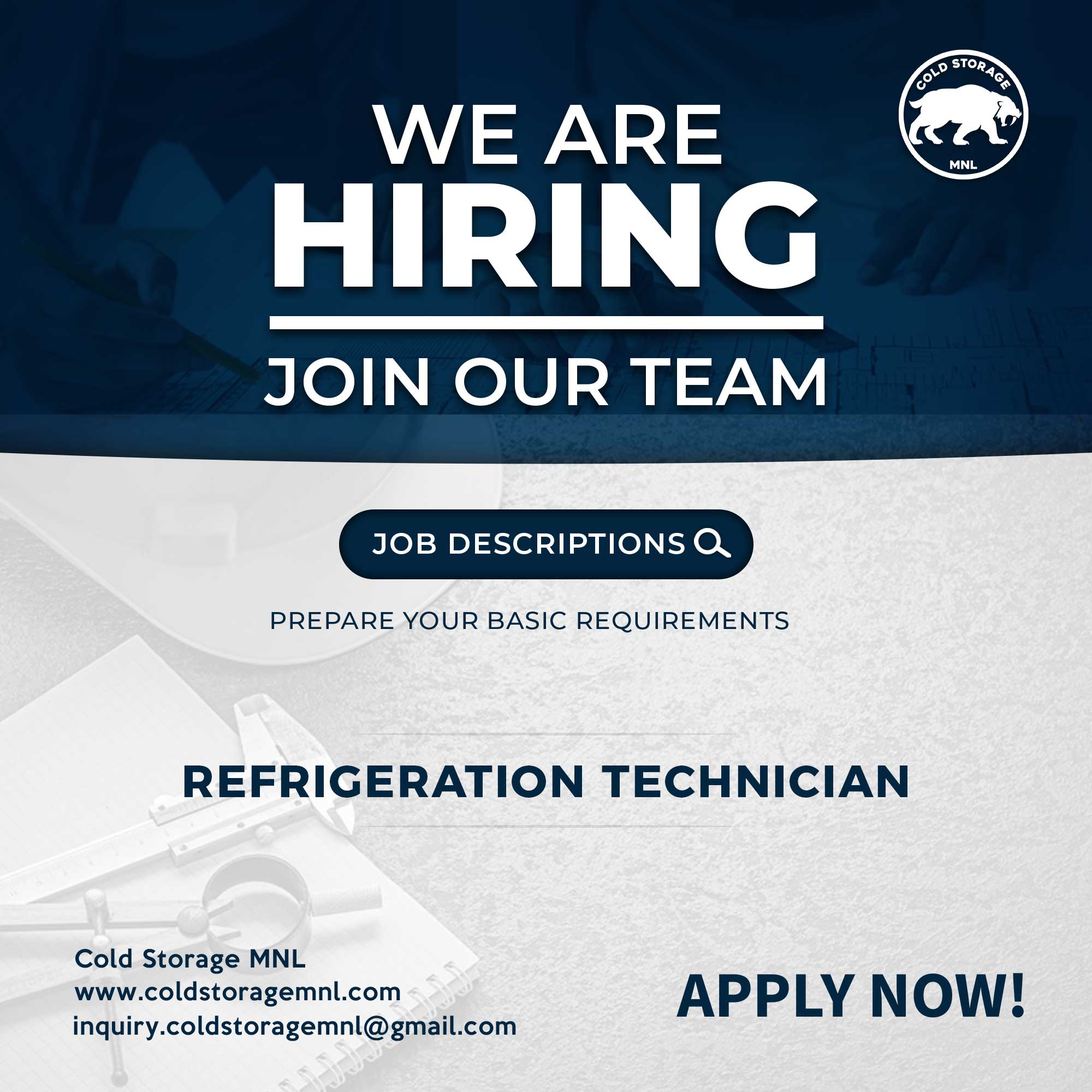Technician | Cold Storage MNL Hiring